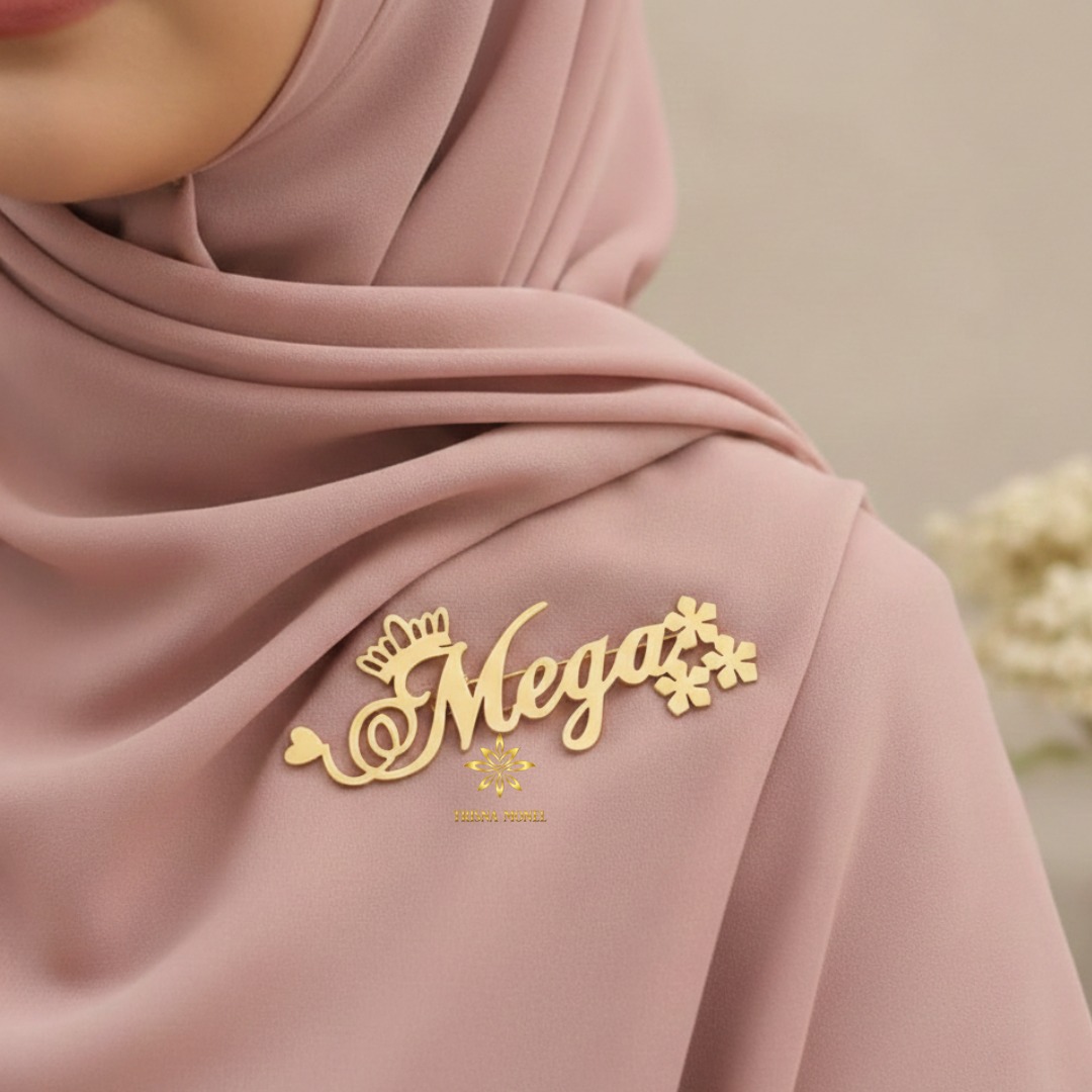 Koleksi Bros Hijab Logam Premium Trisna Monel